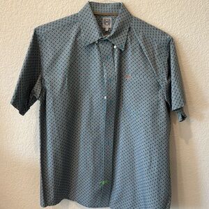 Cinch Men’s Geo Print Short Sleeve Button-Down Shirt